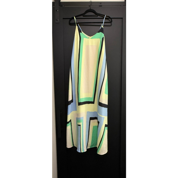 Maeve Colorblock Geometric Slip Dress Sz Small - Picture 1 of 6